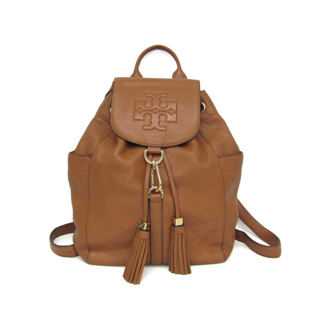 Tory Burch Thea Women's Leather Backpack Camel